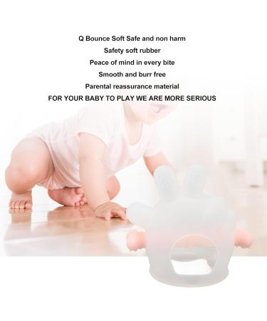 Soothing Food-Safe Silicone Tooth Toys for Babies | BPA-Free Transparent Pink Baby Cubes with Handle - Buy Online on GoSupps.com