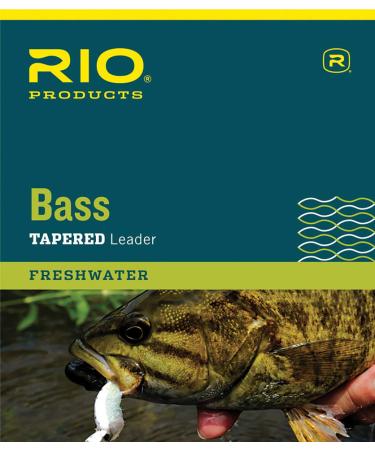 Rio Bass Leader, 9ft (0.012in) 3 Pack Fly Fishing Leaders, 10lb Test, Clear Color