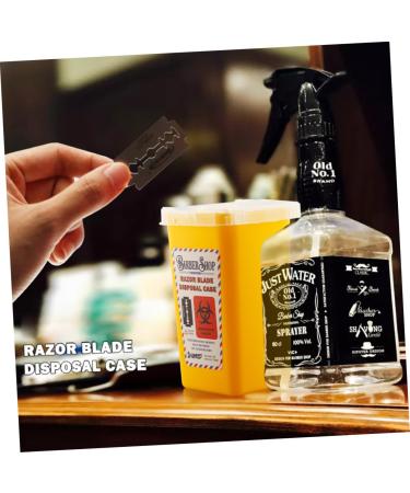 Solustre 3 StK Disposal Blade Container - Safe Sharp Razor Disposal & Travel Trash Storage - Yellow 15.4x9.5cm (Pack of 3) - Buy Online on GoSupps.com