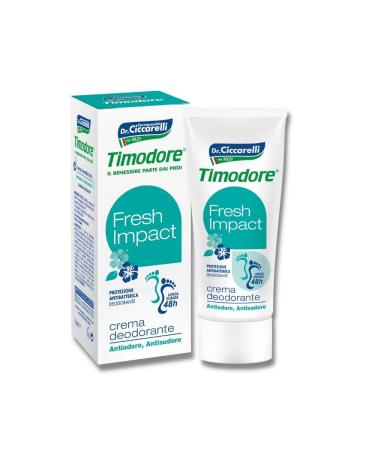 TIMODORE Fresh Impact Cream Long-Lasting Deodorant 48h - 75 ml - Antibacterial, anti-perspiration and anti-odor protection