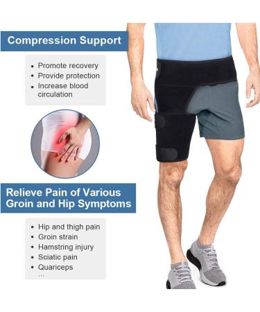 Adjustable Groin Support Bandage | Compression Cuffs for Thighs | Relieve Muscle Pain & Sports Injuries - Buy Online on GoSupps.com
