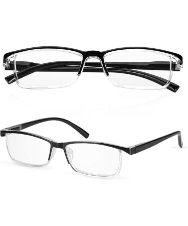 LUFF 4Pcs Anti-Blue Ray Reading Glasses - Ultralight Portable Readers 1.25X | Stylish Noir Design - Buy Online on GoSupps.com