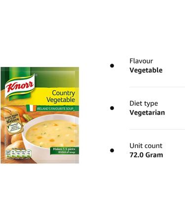 Knorr Country Vegetable Soup (72 Grams) Vegetable 72.00 g (Pack of 1) - Buy Online on GoSupps.com