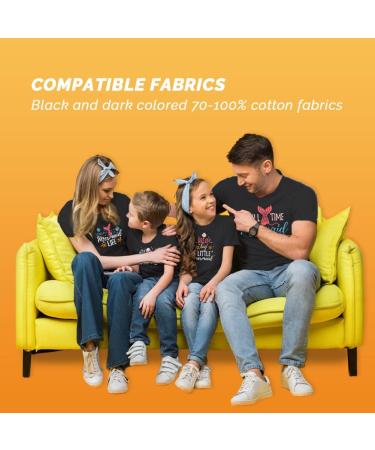 TransOurDream Laser No-Cut Dark Heat Transfer Paper for T Shirts - 10 Sets (8.5x11) - Self-Weeding Iron on Transfer Paper for Laser Printer - White Toner - Buy Online on GoSupps.com