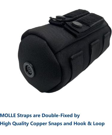Dotacty MOLLE Bottle Pouch Holder - Tactical Water Bottle Holster for Duty Belt - Heavy Duty Sport Bottle Bag for Hiking, Climbing, Camping - Black - Buy Online on GoSupps.com