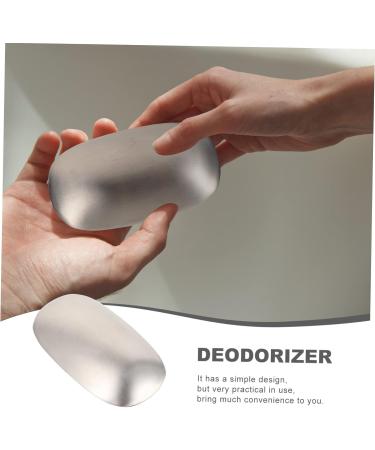 Angoily 1pc Deodorant Soap Tool Fish Smell Remover Soap Odor Remover Soap Smell Eliminator Metal Soap Deodorizing Soap Bar Stainless Soap Bar Fish Odor Soap Stainless Steel Absorbent - Buy Online on GoSupps.com