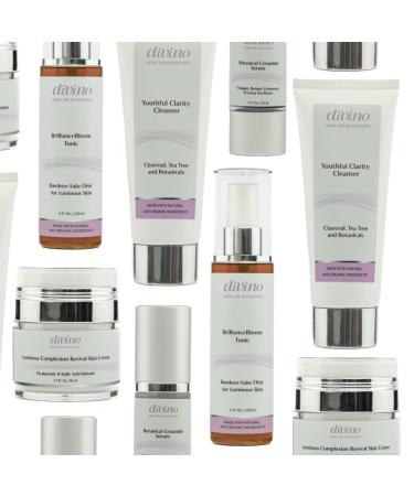 Divino Skincare & Wellness Radiant Revival Cleanser | 2-in-1 Youthful Clarity with Charcoal Aloe Vera & Tea Tree - Natural Ingredients for Glowing Skin - Buy Online on GoSupps.com