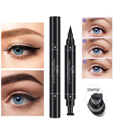 Wonder X Winged Black Liquid Eyeliner Set - Dual Ended Matte Pen & Stamp, 4 PCs - Long Lasting, Smudge Proof Eye Makeup for Women - Buy Online on GoSupps.com