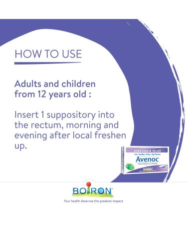 BOIRON Avenoc Suppositories - 10 CT for Hemorrhoid Relief | Fast International Shipping - Buy Online on GoSupps.com