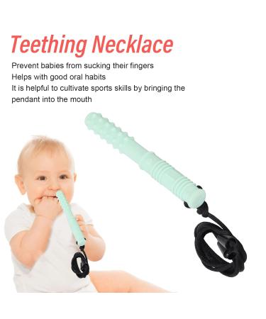 Baby Chew Necklace - Silicone Sensory Chew Necklace Set (5pcs) | Elastic & Multipurpose Teething Aid | Safe & Pain-Relief for Babies (Mint Green) - Buy Online on GoSupps.com
