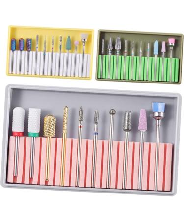 2 Sets Cuticle Drill Bits manicure drill bits tungsten carbide nail drill nail file nail grinding polisher Gel Nails Bit nail grinding head nails kits ceramic tools diamond Acrylic - Buy Online on GoSupps.com