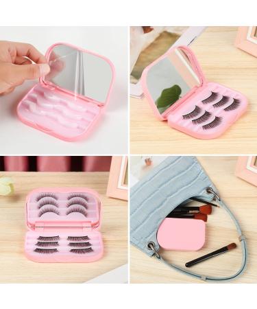 HomeSoGood 2 Pack Empty False Eyelashes Storage Box | 3 Layer Makeup Organizer with Mirror | Travel Case for Eyelashes - Perfect for On-the-Go Beauty - Buy Online on GoSupps.com