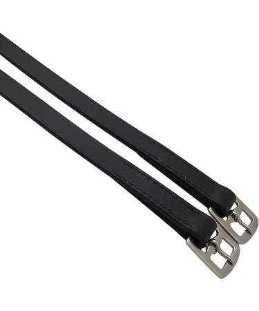 Harrington Marley Hand Made Stirrup Leathers 48 OR 54" Black Leather - Buy Online on GoSupps.com