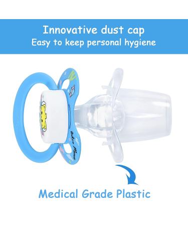 LittleForBig Bigshield Generation-II Adult Pacifier Astro Babies Blue Meowie Pattern - Buy Online on GoSupps.com