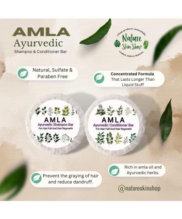 Amla Ayurvedic Shampoo Bar Set - Nourishing Shampoo & Conditioner for All Hair Types | International Shipping Available - Buy Online on GoSupps.com
