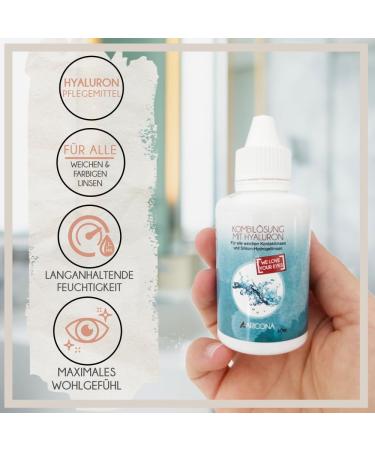Aricona Contact Lenses Fluidy - 60ml All-in-One Lens Care Solution with Hyaluron + Container - Ideal for All Contact Lenses - Buy Online on GoSupps.com