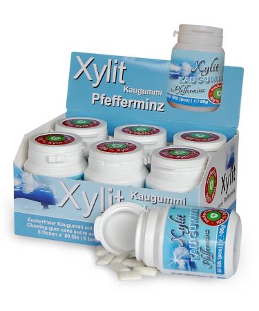 Xylitquelle dental care chew peppermint |sweetened sugar -free with 100% xylitolWithout aspartame sorbitol & titanium dioxide |Vegan |Preservation of tooth mineralization |480 chewing gum (6 -pack) peppermint 480 pieces (1 Pack)