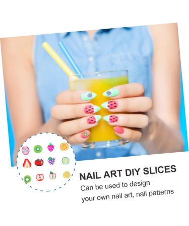 FOMIYES 7200 Pcs 12 Fruit Sliced nail Art Accessories Women Nail Art Slices Resin Nail Decoration Fruit Decor 3d Fruits Nail Decor Scrapbook Embellishments Novelty Applique Flowers - Buy Online on GoSupps.com