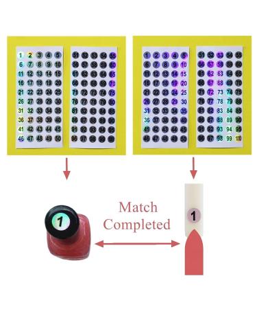 Nail Swatch Sticks with Ring - 100pcs Natural Nail Color Display & Art Supplies - Buy Online on GoSupps.com