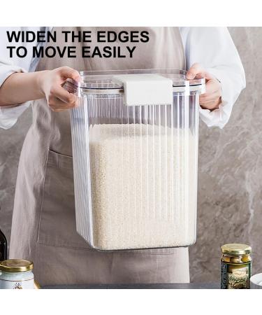 Sions Fully Transparent Rice Dispenser Grain Rice Storage Jar with Sealing Lid Large-Capacity Kitchen Airtight Storage Box Wide-Mouth Sealed Jar with Time Scale Green 17 * 24.2cm Green 17*24.2cm - Buy Online on GoSupps.com