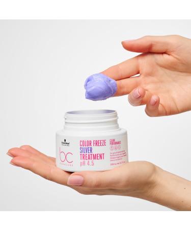 Schwarzkopf Professional Bonacure Color Freeze Silver Treatment Masque Capillaire Cr meux Cheveux Gris claircis clat Cendr Neutralise Les Tons Jaunes Complexe De Soins V gan pH 4.5 200 ml Agrume 200 g (Lot de 1) - Buy Online on GoSupps.com