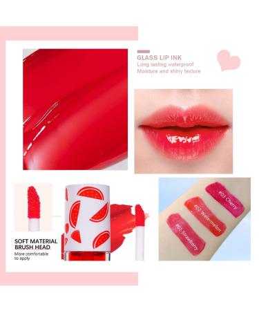 3-Part Liquid Mini Lipstick Set | Glossy Waterproof Lip Stain | Fruity Fragrance | Non-Stick | Moisturizing Makeup Gift - Buy Online on GoSupps.com