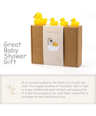 8-Piece Hooded Baby Bath Towel Set | Ultra Soft Yellow Duck Towels for Newborns, Toddlers, Boys, Girls - Buy Online on GoSupps.com