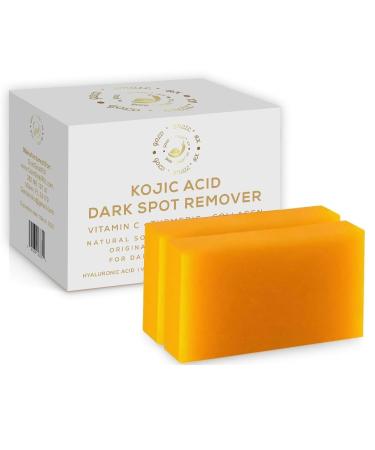 GoldSnailRX Kojic Acid Soap - Dark Spot Remover Pack of 2 | Authentic Body Whitening Soap with Vitamin C Turmeric Hyaluronic Acid & Shea Butter - Buy Online on GoSupps.com