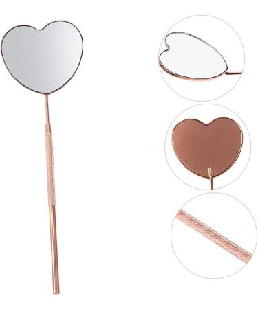 Eyelash Inspection Mirror - Heart Shape Eyelash Mirror for Extensions | Salon Makeup Magnifier (18.7x5.6x0.8cm) - Perfect for Lash Techs - Buy Online on GoSupps.com