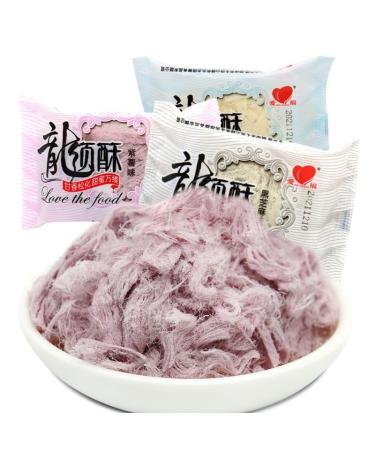 Dragon-Beard Candy Variety Flavor Maltose Silk Soft Candy Traditional Crisp Candy Healthy&Nutritious Dim Sum Sweets Cakes Dessert Chinese Special Snack Gift (Mixed flavors 3bag) Mixed flavors 3bag