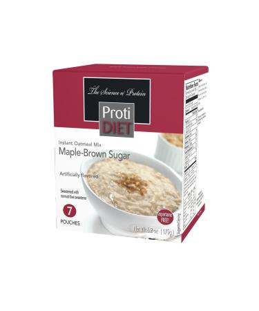Protidiet - Maple-Brown Sugar Instant Oatmeal Mix, 7 pouches, 6.2 oz