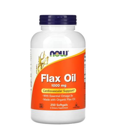 NOW Foods - Flax Oil 1000 mg. - 250 Softgels