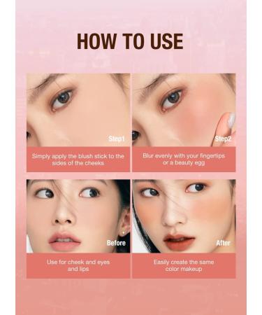 6 Colors Lipstick Glow Colour Bounce Blush Stick 3-In-1 Tint Buildable Waterproof Lightweight Blush Stick Cream Blends Perfectly Onto Skin Dainty For Eyes Lips & Cheeks Versatile Use (#05 Obsessed) - Buy Online on GoSupps.com