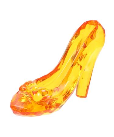 HONMEET Crystal High Heels High Heels for Kids Crystal Heels Crystals Beads Child Acrylic Yellow Scattered Beads Toys for Kids Gem Beads 11X4CM Yellow