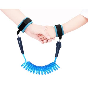 2.5M Anti Lost Wrist Bands Children 360 Rotate Wrist Straps for Children Toddler reins for Hand Harness for Walking and Travel Outside (Blue)
