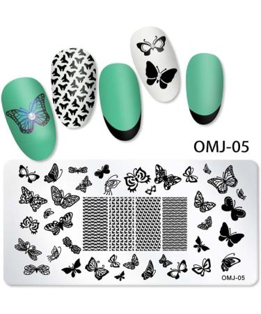 Buy 1 Set Cartoon Pattern Stencils for Nail Art - Geometric Sponge Pen & Image Template (OMJ-02) - International Shipping Available - Buy Online on GoSupps.com