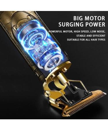 Professional Stainless Steel Hair Trimmer | Cordless T-Blade Zero Gapped Hair Clipper - Rechargeable & Easy One Touch Operation - Buy Online on GoSupps.com