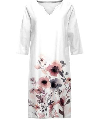 Fudule Women's V Neck T Shirt Dress - Elegant Evening Midi Dress for Cocktail Party - Buy Online on GoSupps.com