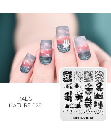 Alexnailart Nature Theme Nail Image Stamp Stencil #2 - Perfect Manicure Printing Tool for Stunning Nail Designs - Buy Online on GoSupps.com