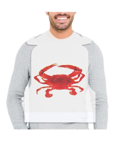 Crab Bibs 25/50 Pack, 23" Disposable Lobster Bibs for Adults, Plastic Funny Bibs for Crab Feast Crawfish Seafood Boil Party Crab Bibs-25pcs