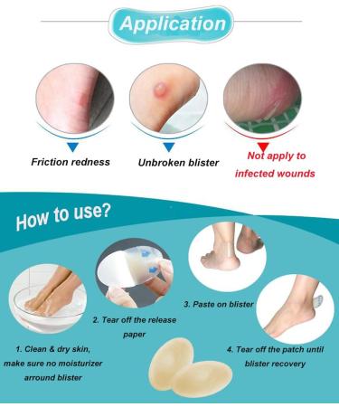 16ct Gel Blister Bandages - Water Resistant Hydrocolloid Adhesive for Foot Toe & Heel Blister Prevention & Recovery - Buy Online on GoSupps.com