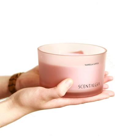 Buy Scented Soy Candle Jar - Vanilla Lotus 3 Wick | Long-Lasting 55 Hours | Perfect for Home Office & Gifts - Buy Online on GoSupps.com