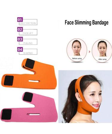 Houchu Face Slimming Mask V-Line Lift Up Reduce Double Chin Thin Face-Lift Belt Bandage - Orange | Beauty Tools for Women - Buy Online on GoSupps.com