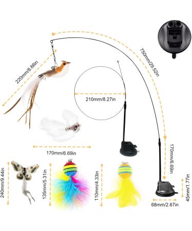 Buy Interactive Cat Toys - Magic Wand Flying Bird & Spring Toys for Intelligent Cats | Best eCommerce Store - Buy Online on GoSupps.com