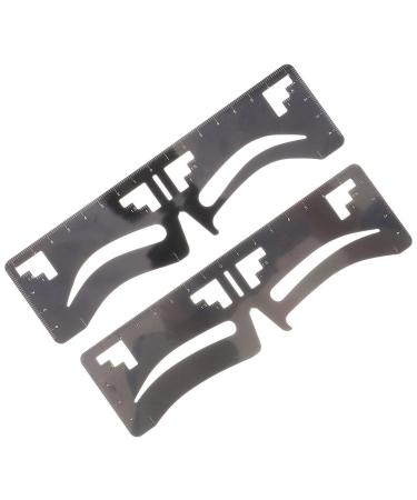 Healvian Metal Eyebrow Ruler 2Pcs Eyebrow Eyebrow Corrector Level Measure Tool for Eyebrow Drawing Line Kit for Eyebrows Eyebrow Makeup Stencil