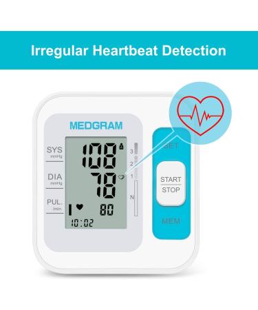 Accurate Upper Arm Blood Pressure Monitor with Large Cuff for Home Use - Digital Automatic BP Machine - 2 x 120 Sets Memory - White - Buy Online on GoSupps.com