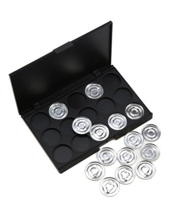 Outanaya 15 Eyeshadow Case Empty Cosmetic Travel Makeup Case Cosmetic Cases for Traveling Empty Makeup Silver