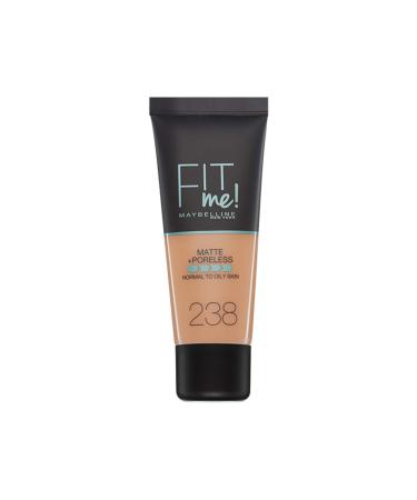Maybelline New York Fit Me Matte + Poreless Foundation 238 Rich Tan Medium Dekkende Foundation
