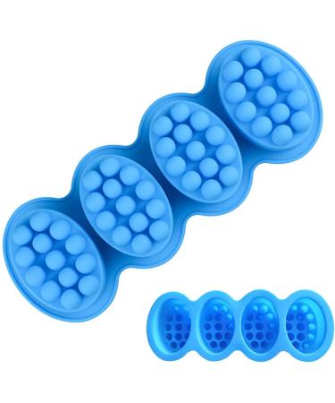 Sdmnsg-T 3D Silicone Massage Bar Soap Molds, Handmade Soap Molds for Soaps Making, Soap Molds for Soap Making - Rectangle, blue