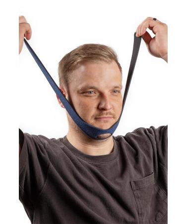 LifeSource Anti-Snoring Chin Strap for CPAP Users - Adjustable Breathable & Comfortable | Made in USA | Snoring Solution for Men & Women - Navy - Buy Online on GoSupps.com